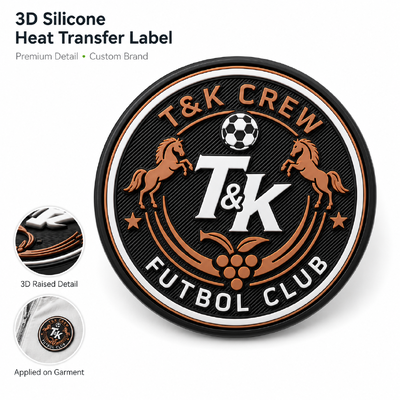 Etiquetas e Emblemas de Transferência de Calor de Silicone 3D Personalizados com Logotipo em Relevo para Vestuário Esportivo, Jaquetas de Streetwear, Chapéus, Bolsas OEM ODM