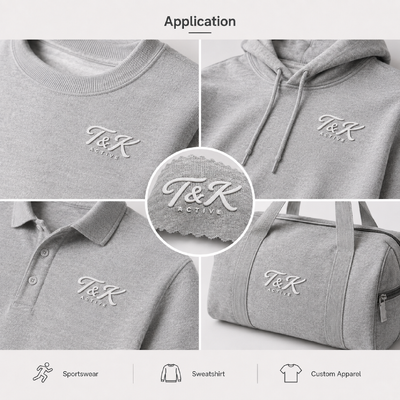 Etiquetas de roupas de transferência de calor de silicone de efeito 3D personalizado resistentes a lavagem até 40 lavagens com desenhos personalizados