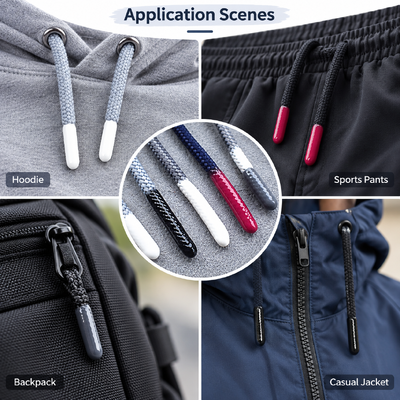 Aglets Personalizados de Silicone Macio para Cordões de Moletom e Acessórios de Vestuário