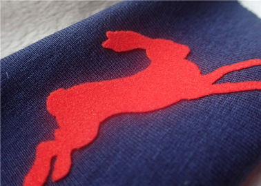 Logotipo de congregação monocromático da transferência térmica do luxuoso curto para a cor vermelha brilhante da roupa