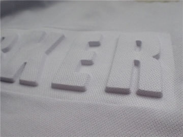 Teste padrão ou logotipo de alta frequência feito sob encomenda da forma 3D para o vestuário, sacos
