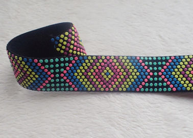 O silicone personalizado pontilha GV impresso colorido BV da faixa elástica OEKO do jacquard