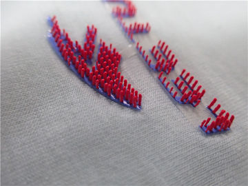 A roupa da transferência térmica do logotipo do silicone 3D dos pontos da escova etiqueta a elevação - elástico