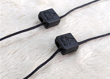 Etiqueta plástica da corda do selo de nylon feito sob encomenda do cair do logotipo do tipo para a roupa/sapatas