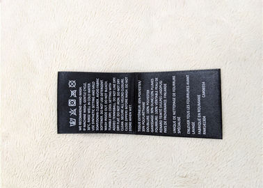 A etiqueta tecida da impressão da tela, costura imprimiu etiquetas para a roupa Eco - amigável