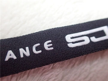 Faixa elástica de pano do poliéster profissional com logotipo do silicone da impressão