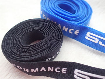 Faixa elástica de pano do poliéster profissional com logotipo do silicone da impressão