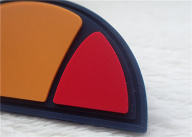 Remendos de borracha do logotipo do semicírculo múltiplo da cor para a decoração do saco