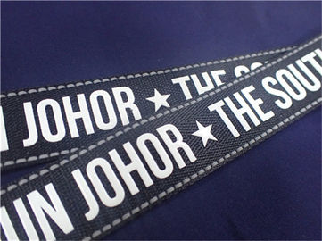 Silicone brilhante etiquetas tecidas personalizadas da roupa, imprimindo Logo On Tape For Cloth