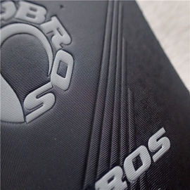 Remendos feitos sob encomenda da roupa do couro do plutônio, linha branca remendos grandes poloneses maçantes do logotipo de Debossed para a roupa