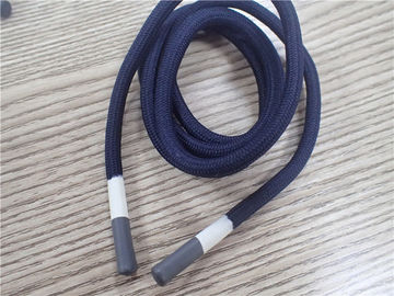 Revestimento cinzento e branco da corda não elástica redonda do poliéster para a roupa