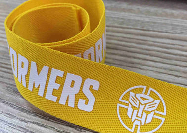 Tela de seda fita tecida Webbing impressa com a faixa poli personalizada do teste padrão