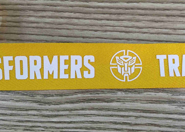 Tela de seda fita tecida Webbing impressa com a faixa poli personalizada do teste padrão