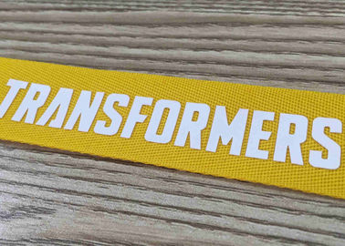 Tela de seda fita tecida Webbing impressa com a faixa poli personalizada do teste padrão