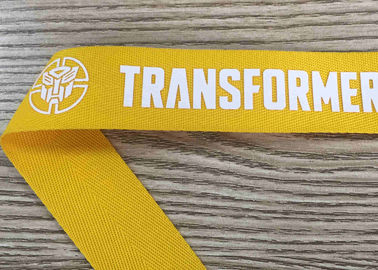 Tela de seda fita tecida Webbing impressa com a faixa poli personalizada do teste padrão