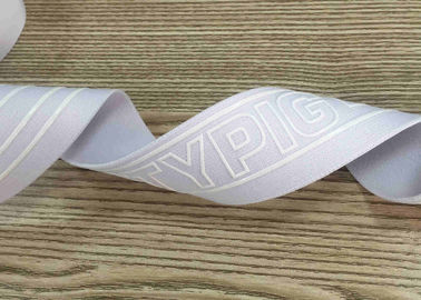 Faixa elástica impressa tecida da fita de Eco estreito amigável silicone largo