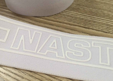 Faixa elástica impressa tecida da fita de Eco estreito amigável silicone largo