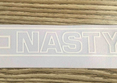 Faixa elástica impressa tecida da fita de Eco estreito amigável silicone largo
