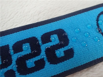 Faixa elástica torcida do jacquard de 4CM/fita elástica silicone do revestimento