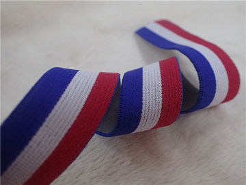 Webbing elástico do jacquard colorido de 2CM para o material 100% do poliéster do vestuário