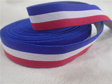 Webbing elástico do jacquard colorido de 2CM para o material 100% do poliéster do vestuário
