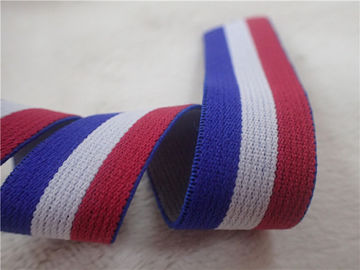 Webbing elástico do jacquard colorido de 2CM para o material 100% do poliéster do vestuário