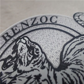 A roupa feita sob encomenda de OEKO remenda a congregação de Tatami da transferência térmica do silicone do logotipo do tigre da forma irregular