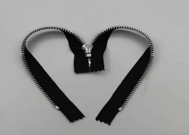 Forma redonda do zíper de alumínio dos dentes do metal para a bolsa e o Garmant