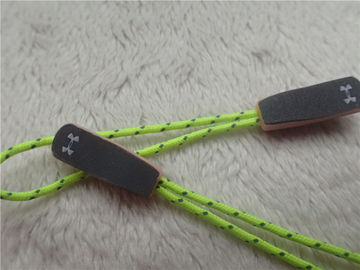 Extrator de borracha de travamento do zíper do olho verde fluorescente da corda para o Sportswear exterior