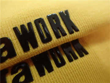 Etiquetas da transferência térmica da forma para o logotipo preto brilhante do silicone do Sportswear