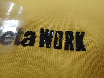 Etiquetas da transferência térmica da forma para o logotipo preto brilhante do silicone do Sportswear