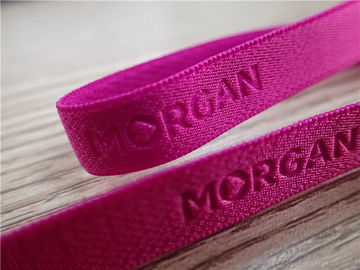 Forma de alta frequência macia cor-de-rosa 3D da faixa elástica ou logotipo no Webbing para o roupa interior
