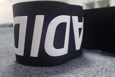 Cópia de tela elástica durável do silicone da faixa elástica da faixa do diário para o roupa interior, roupa do Gym