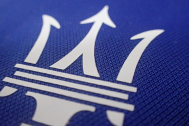 A transferência térmica feita sob encomenda da tinta do logotipo remenda etiquetas para o polo, roupa da tela dos esportes