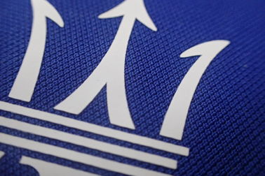 A transferência térmica feita sob encomenda da tinta do logotipo remenda etiquetas para o polo, roupa da tela dos esportes