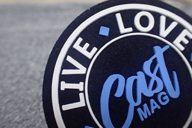 Remendos de borracha do logotipo de Microfiber da roupa da impressão da tela
