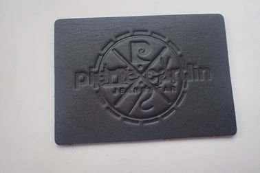 Logotipo Logo Embossed Leather Patches de Custom do fabricante para a bolsa, para o chapéu/roupa