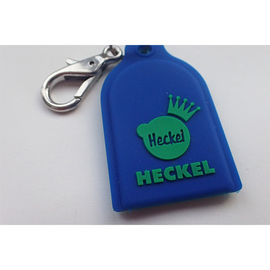 Tóxico relativo à promoção personalizado Keychain do logotipo de Debossed dos presentes da etiqueta de cão do silicone não -