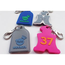 Tóxico relativo à promoção personalizado Keychain do logotipo de Debossed dos presentes da etiqueta de cão do silicone não -