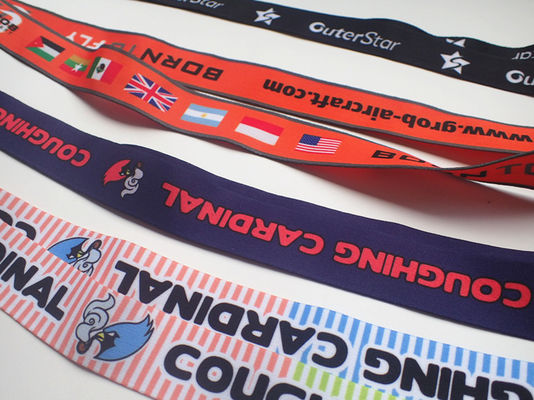 Fita personalizada do Webbing da sublimação, artigo relativo à promoção do presente incorporado