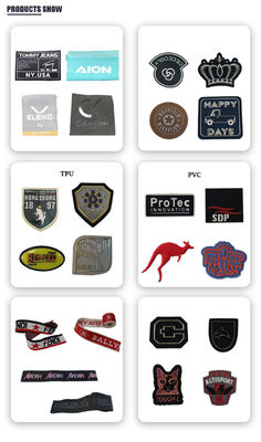 3D etiqueta impressa feita sob encomenda personalizada do crachá do logotipo TPU para a roupa