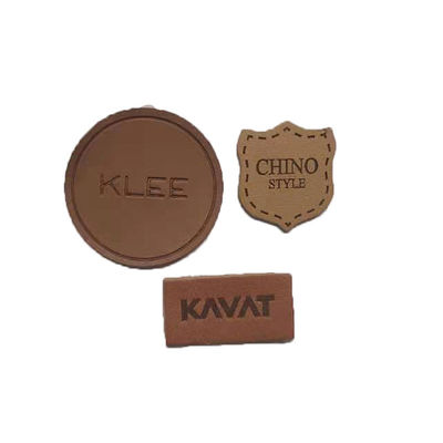 Remendos de couro genuínos de Clothing Logo Badges Heat Press Emboss do vaqueiro para calças de brim