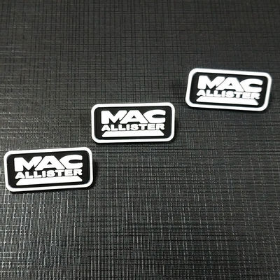 Roupa feita sob encomenda crachás tecidos do Pvc de Logo Textured Label 3D dos remendos