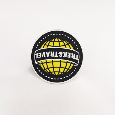 Etiquetas da roupa da transferência térmica do silicone do PVC do OEM com logotipo personalizado