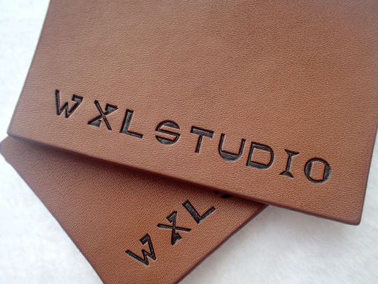 Preto personalizado Logo Leather Label de Logo Garment Leather Patch Embossed