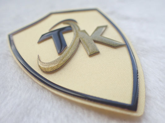 Remendos tecidos da impressão de tela de seda de Eco costume amigável com logotipo do silicone