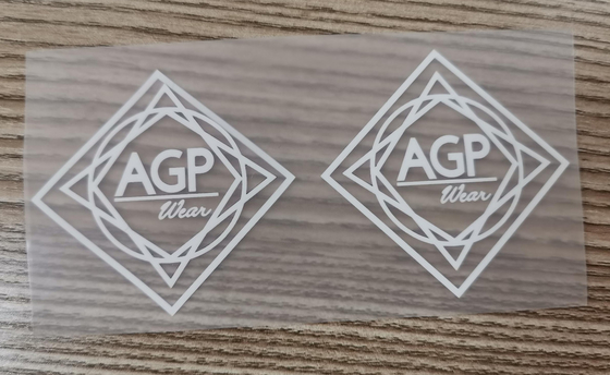 A transferência térmica de alta qualidade da roupa etiqueta o silicone da impressão 3D