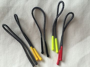 Extrator de borracha do zíper do silicone colorido com cabo do elástico do poliéster de 2mm