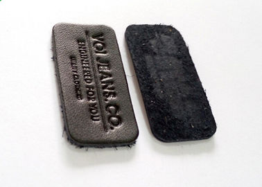 Eco - remendos amigáveis do couro gravado de Brown escuro para a roupa