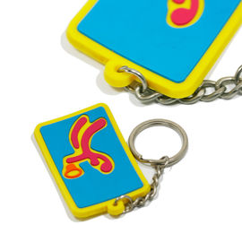 Eco - porta-chaves relativa à promoção personalizada amigável do Pvc dos presentes 3d alguma cor
